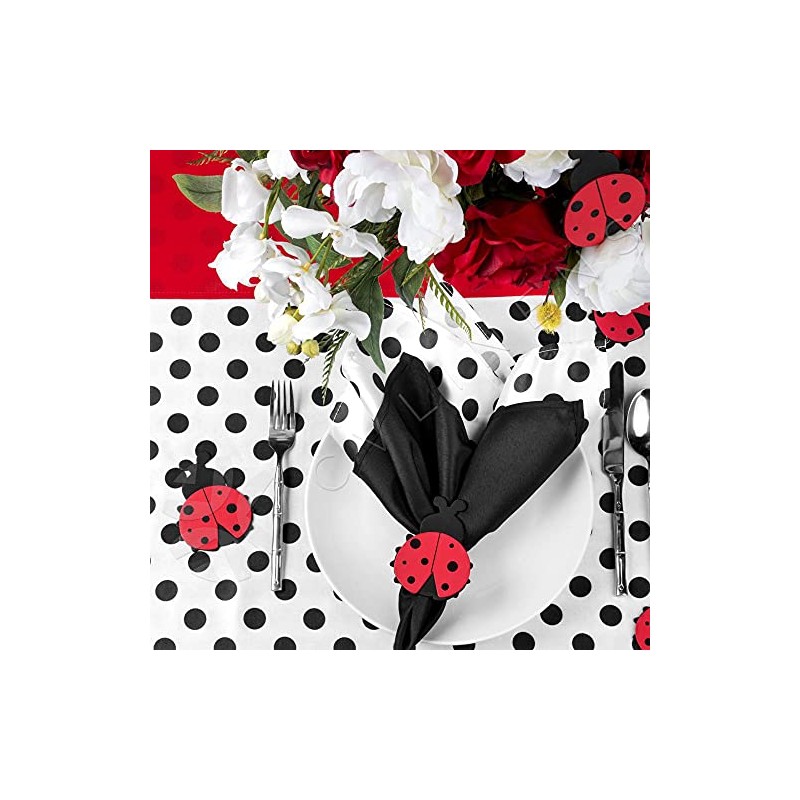 CV Linen Polka Dot Satin Table Overlay - 72' x