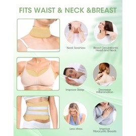 11PCS Castor Oil Pack Kit, Wiederverwendbares Rizinusöl Bio-Packung Set, Baumwoll-Flanell-Kompressionswickel für Leber, hilft beim Schlafen, Bauchmuskeln,verbessert die Durchblutung(Ohne Rizinusöl)