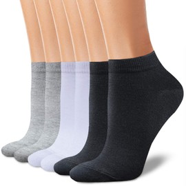 Dlunsy Women's Cotton Ankle Socks Lightweight Low Cut Socks Soft Assorted athletic Socks 6 Pairs,Size 5-8