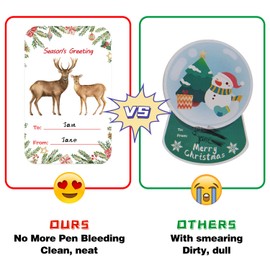 Christmas Gift Tags Stickers, 60 PCS Self Adhesive, Xmas to and from Stickers, Christmas Presents Stickers for Boxes Bags Envelopes Package, 2 x 3 in