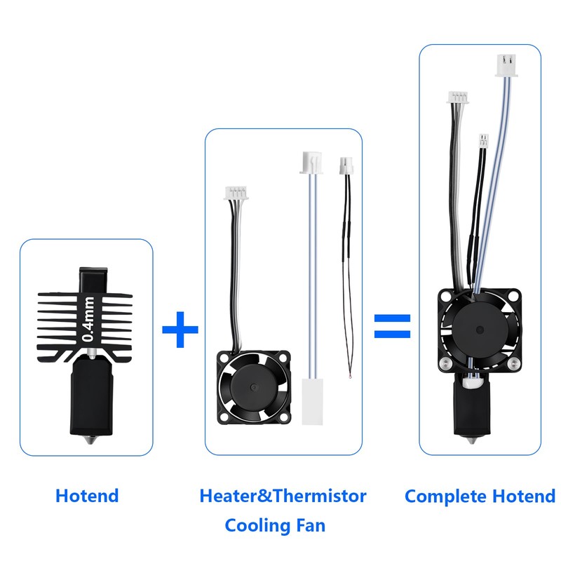 0.4mm X1 X1C Hotend Complete Kit, Full Assembly Hot End