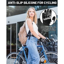 RIGWARL Bike Gloves for Men Cycling, Ultra Thin Breathable Anti-Slip Cycling Gloves for Men and Women, Full Finger Shock Absorption MTB Gloves for Road Bike Mountain Bike Motorcycle Outdoor Sports