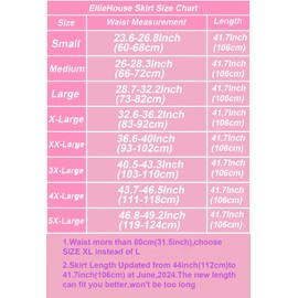 EllieHouse A Line Long Maxi Bridesmaid Tulle Skirt for Wedding Evening Party P68 Hot Pink S