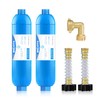 BELVITA RV Inline Water Filter with Solid Brass 90 Degree