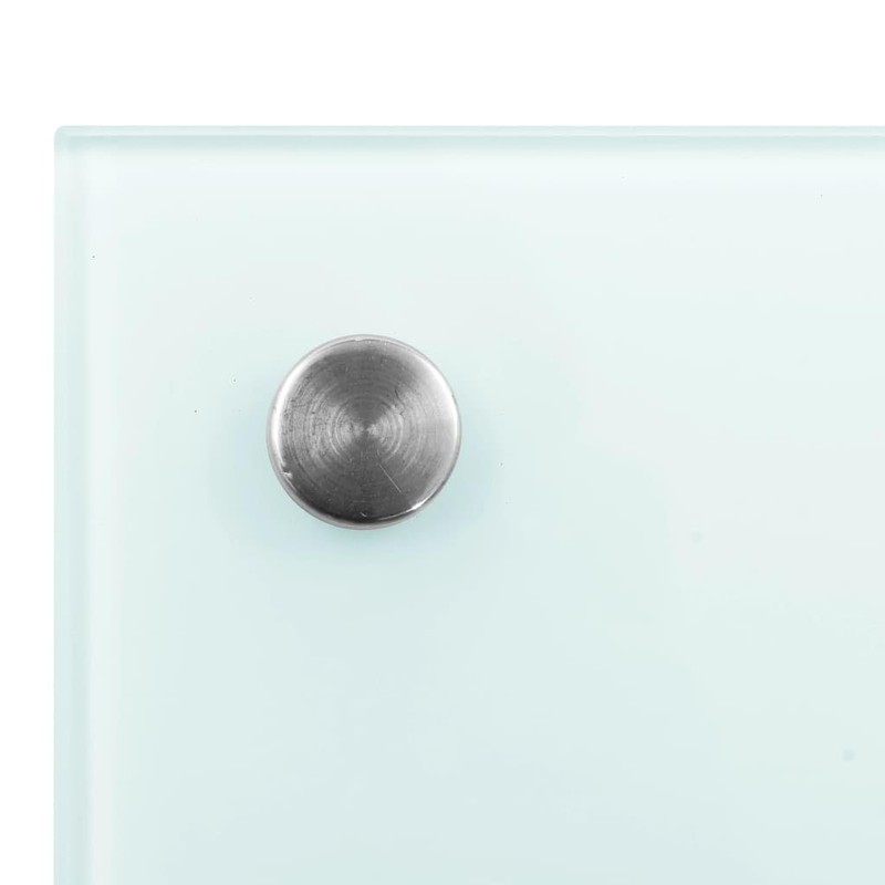 "vidaXL White Kitchen Backsplash - Tempered Glass, Easy-to-Clean, Heat-Resistant, Secure