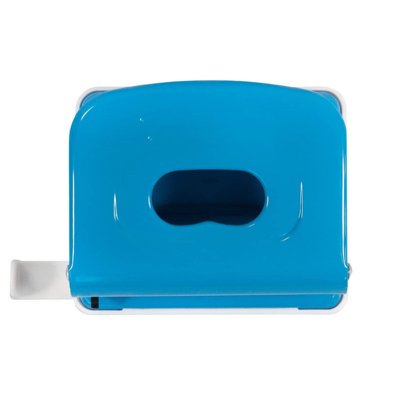 Idena 11537 Metal Hole Punch, Stop Rail with Format Display,