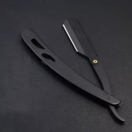남성 스트레이트 면도기 가장자리 스테인레스 스틸 날카로운 이발사 전문 수동 면도 안전 수염 커터 도구 [White without blade] Men's Straight Razor Edge Stainless Steel Sharp Barber Professional Manual Shaving Safety Beard Cutter Tool [White without blade]