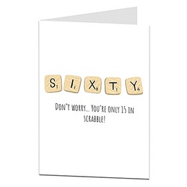 Funny 60th Birthday Card For Men & Women