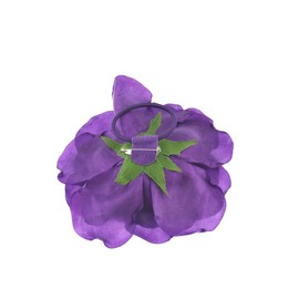 Zac's Alter Ego Very Large Satin-Feel Rose Flower on Brooch Pin & Elastic