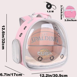 Portable Guinea Pig Backpack with Small Bag Harness and Leash Set, Space Capsule Bubble Window Pet Carrier Cage Travel for Rabbit, Bearded Dragon, Squirrel, Tortoise, Bird, Lizard, Sugar Glider