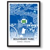 GroundDesigns OLDHAM ATHLETIC Football Gift BOUNDARY PARK Stadium Art Map