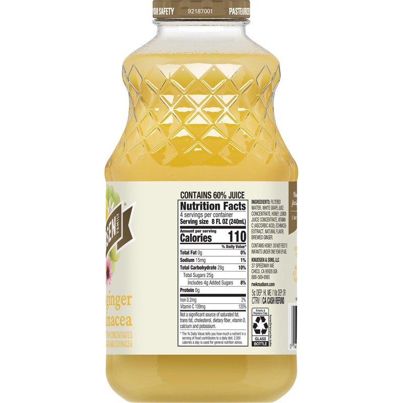 R.W. Knudsen Simply Nutritious Lemon Ginger Echinacea Juice Blend, 32