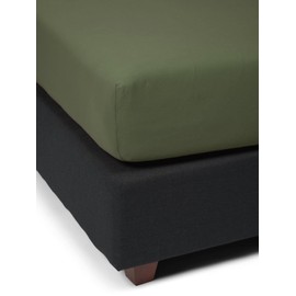 ESSENZA Fitted Sheet The Perfect Organic Jersey Moss 180-200 x 200-220 cm