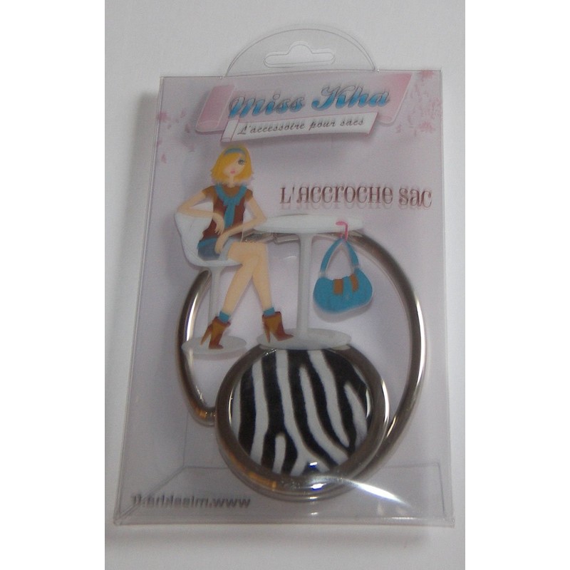 Miss Kha Accroche Sac Pliable Zèbre
