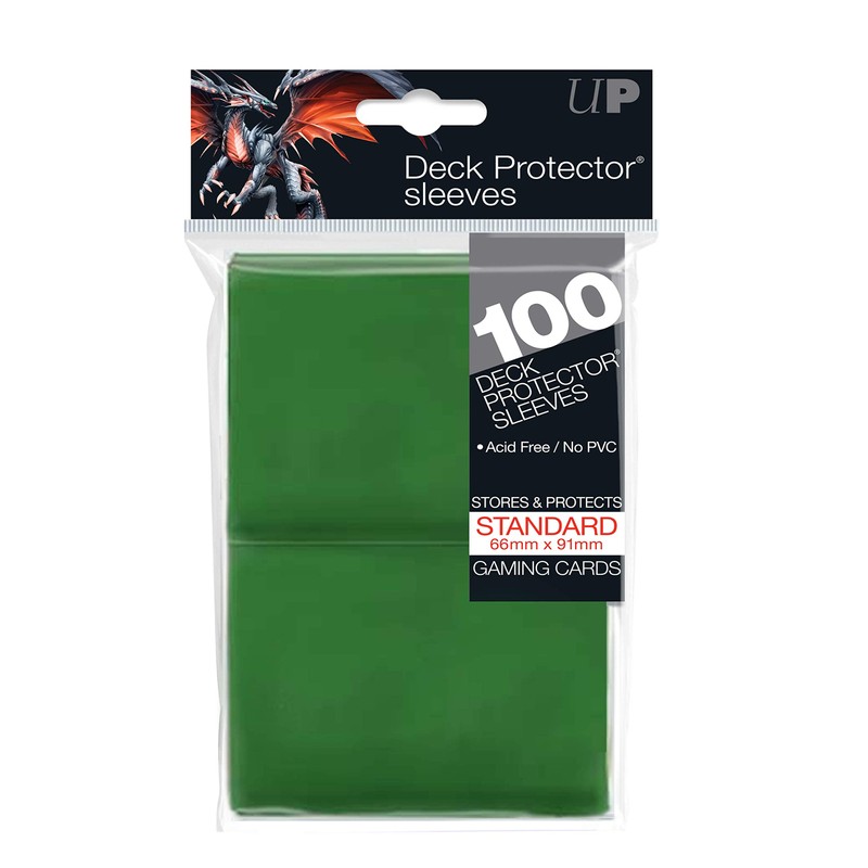 Ultra Pro Standard Solid Green Deck Protector Sleeves for Gaming