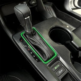 YINGTUU for Honda 11th Gen Civic 2022-2025 Accessories Car Gear Shift Box Panel Trim Edge Decorative Strip Glossy Green