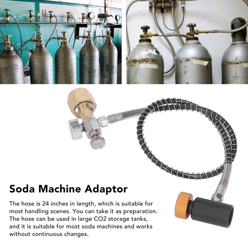 Soda Remote Hose CO2 Tank Cylinder Refilling Adapter with 24
