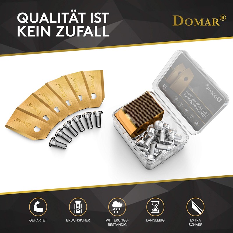 Domar – Pack of 30 Robotic Lawnmower Replacement Blades –