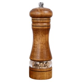 FONGLUAN Wooden Pepper Grinder, Salt and Pepper Mills, Adjustable Coarseness with Ceramic Blades, With Visible Window