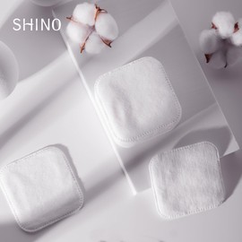 SHINO Natural Square Cotton Pads,300 Ps Biodegradable Pads, Makeup Remover Pads for Sensitive Skin - Beauty, Personal Care, Baby Care & Daily Cosmetics (Pack of 3）
