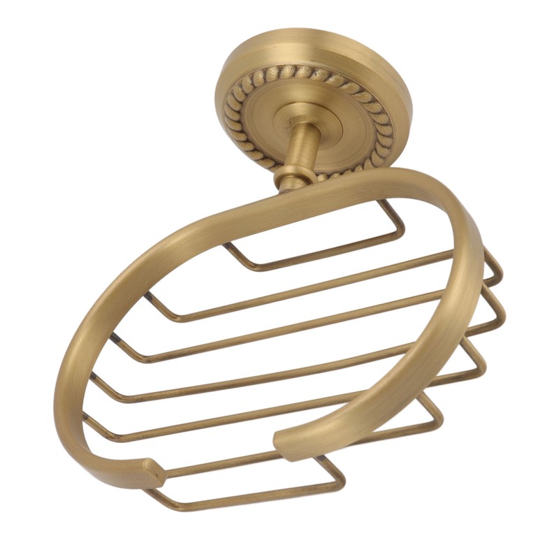 Soap Dish Wall Mounted Twisted Pattern Soap Holder Copper Stainless