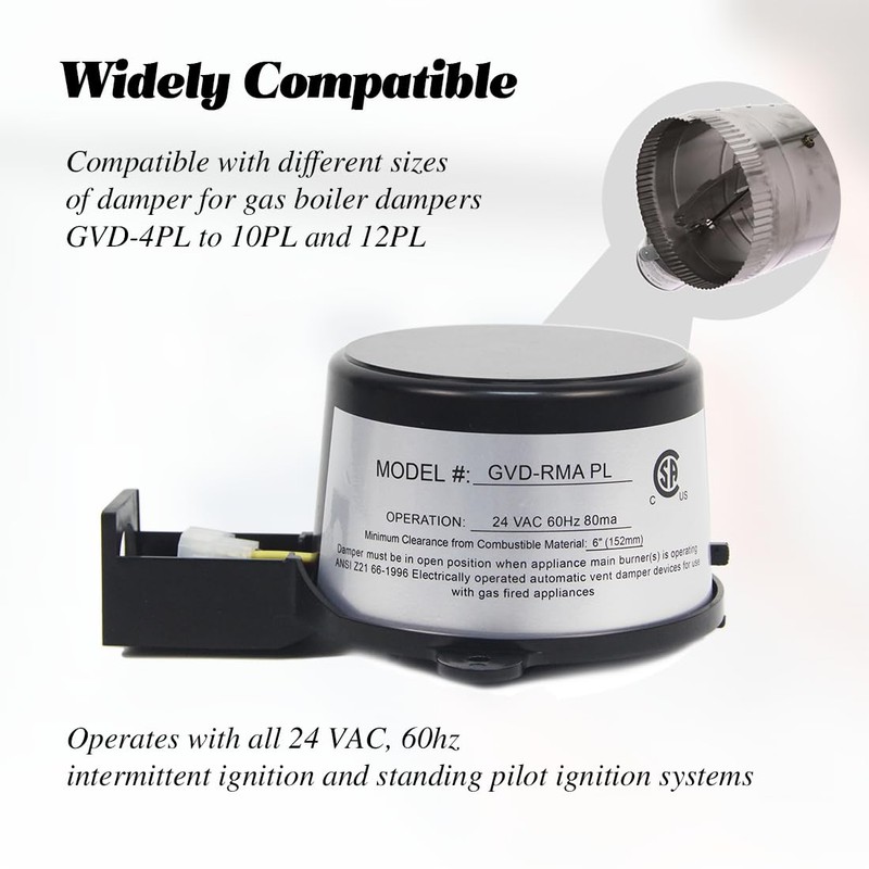 46491600 GVD-RAM PL Vent Damper Motor Assembly Compatible with Field