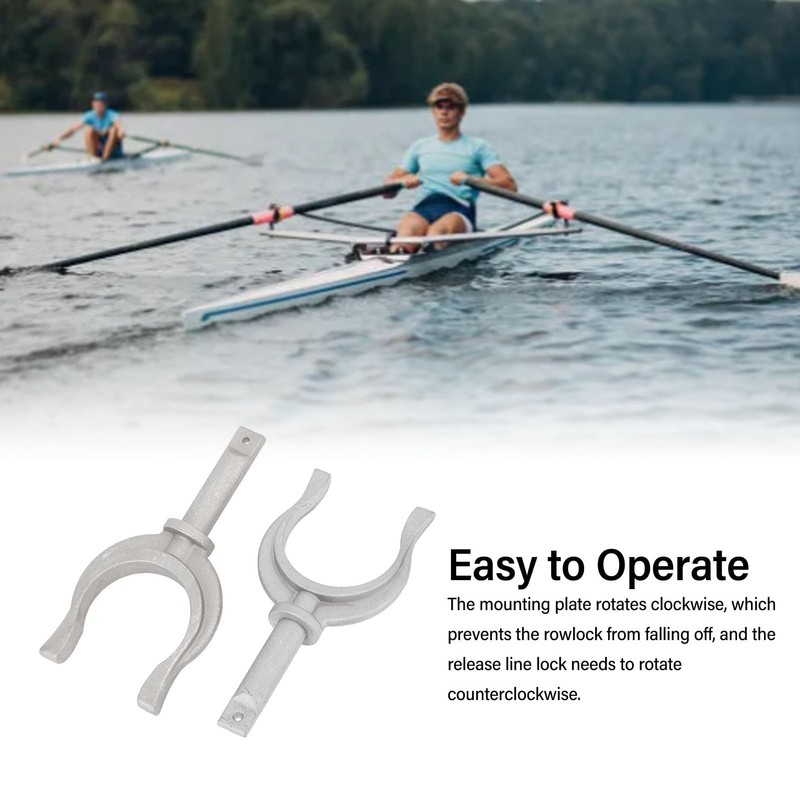 2Pcs Aluminum Portable Durable Side Mount Oarlock Rowlock for Boat