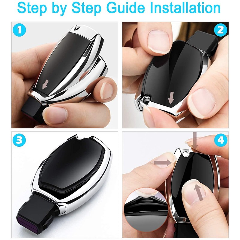 Autophone Compatible with Mercedes Benx Key Fob Cover,Special Soft TPU