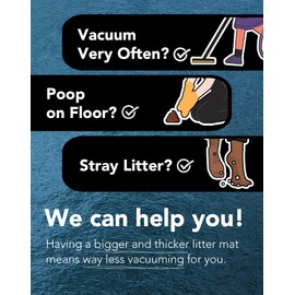 Lukamoo® Cute Cat Litter Mat (30’’x20’’), Large/L, for Kitty Litter & Cute Cat Litter Box, Litter Trapping Mat (Orange Tabby)