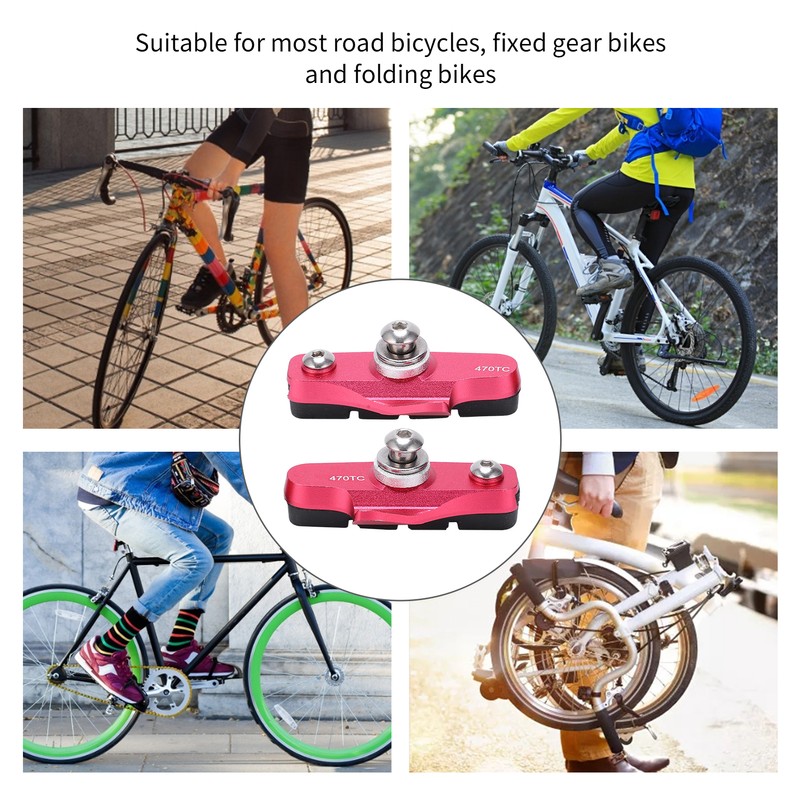 1 Pair Road Bike Brake Pads Folding Bicycle Brake Blocks