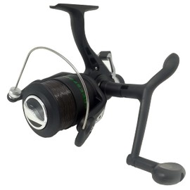 KINGCARP FREESPOOL Size 50 Rear Drag Fixed Spool Single Bearing Fishing Reel Pre Spooled with 15lbs Line - Ideal for Lake or River [11-1050KC]