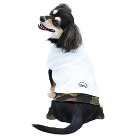 White x Camouflage, Made in Japan, Okayama Denim, Dog Clothing, Sleeveless, Autumn/Winter, Denim, Small Dogs, Cold Protection, Boys, Girls, S