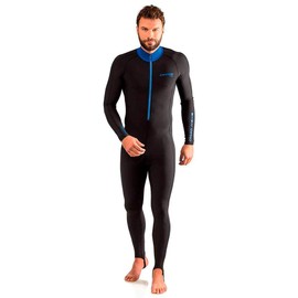 Cressi Skin 1mm - Super Elastic Suit, Black, Blue, Size M/3