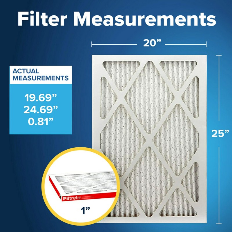 Filtrete 20x25x1 AC Furnace Air Filter, MERV 11, MPR 1000,