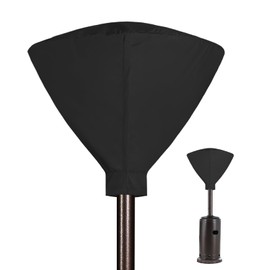 Easy-Going Patio Heater Top Cover with Zipper, Waterproof, Dustproof, UV-Resistant (Black, 34"D)
