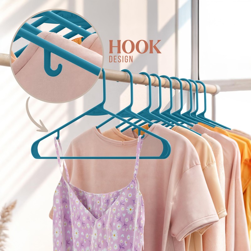 Plastic Hangers 50 Pack Blue - Clothes Hangers - Makes