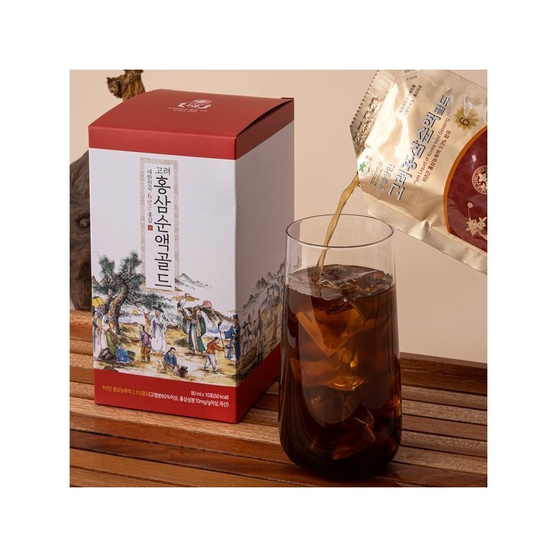 Ganggaesangin 고려홍삼순액골드(80mlx30포) Korean Red Ginseng Extract Gold (80ml x 30