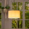 Modern Natural Fabric Cylinder Ceiling Pendant Lampshade/Table Lamp Drum Light