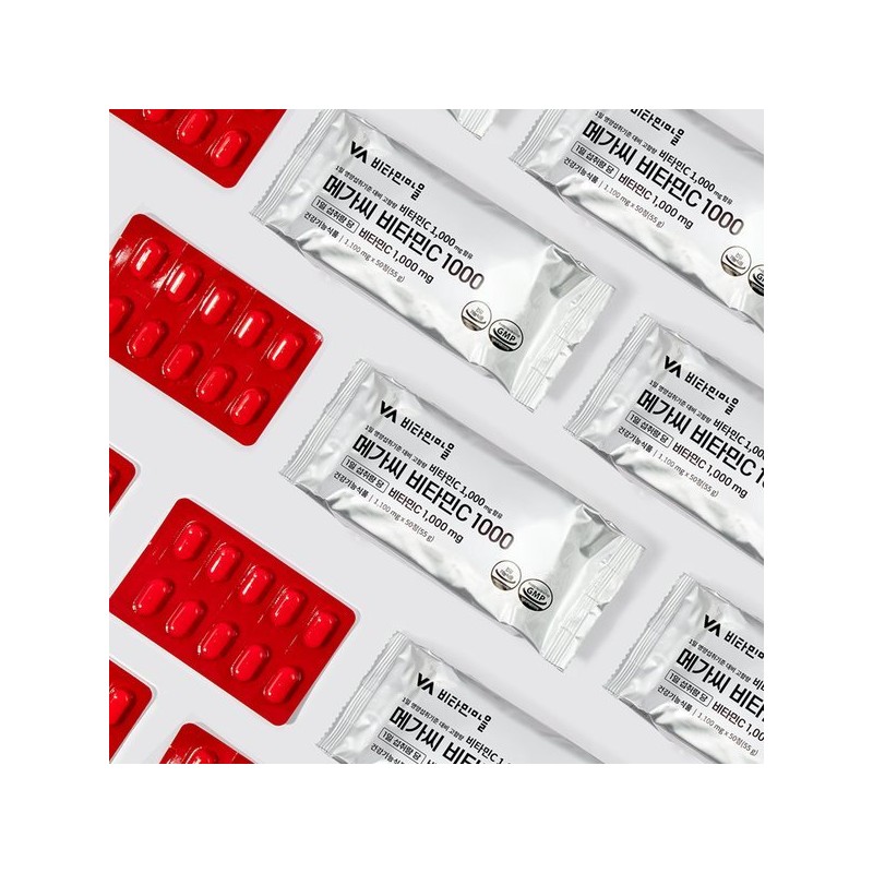Vitamin Village 고함량 메가씨 비타민C 1000mg 8박스 총2400정 High-content Mega