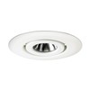 Juno Lighting 440-WH Flush Gimbal Ring Recessed Trim, White, 4",
