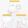 Knchy Clear Figure Display Bag with Keychain, Portable Small Doll