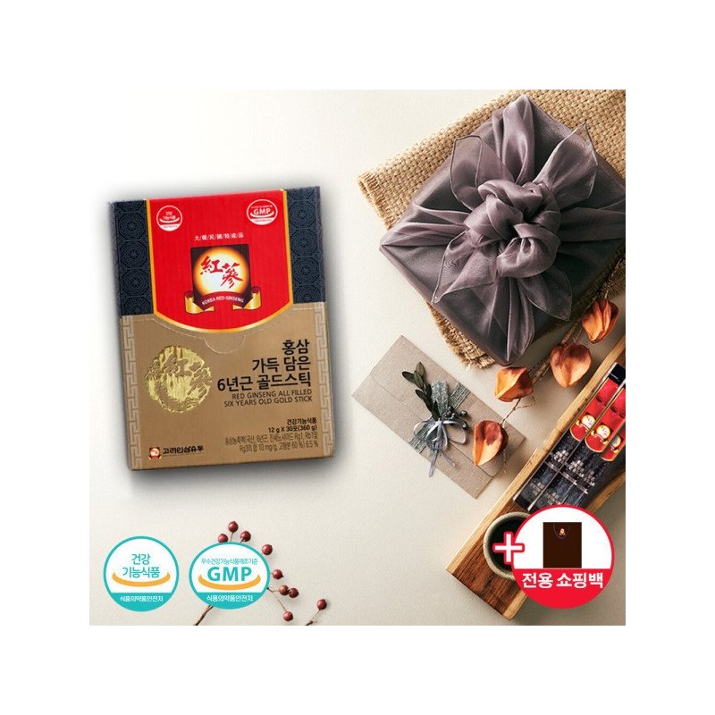 Koryo Ginseng Distribution 홍삼 가득 담은 6년근 골드스틱 12g x