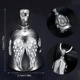 Motorcycle Guardian Bell, Angel Guardian Bell for Motorbikes, Metal Alloy Motorbike Luck Riding Bell, Portable Biker Bells for Outdoor, Guardian Riding Bell for Man Husband, Angel