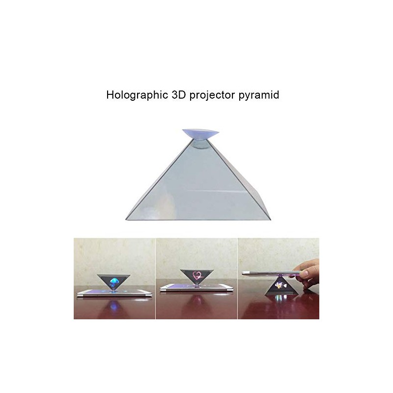 Arinda Proyector de pirámide con holograma 3D portátil para teléfono