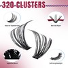 Mayhug Eyelash Extensions, 30 + 40D Individual Eyelashes, 320 Pieces,