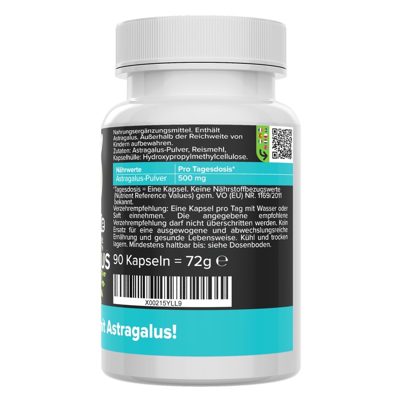 Astragalus Capsules – High Dose – 500 mg – Quality