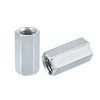 sourcing map 5pcs M12x15x30mm Coupling Nuts - Galvanized Carbon Steel