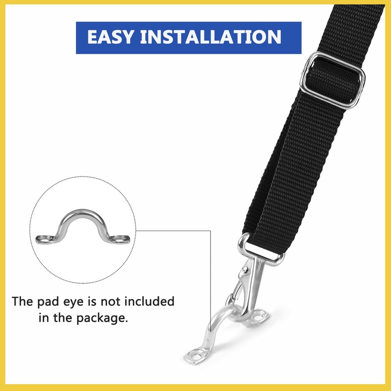 DIALESHU 2PCS Adjustable Bimini Top Straps, Pontoon Canopy Replacement Sturdy