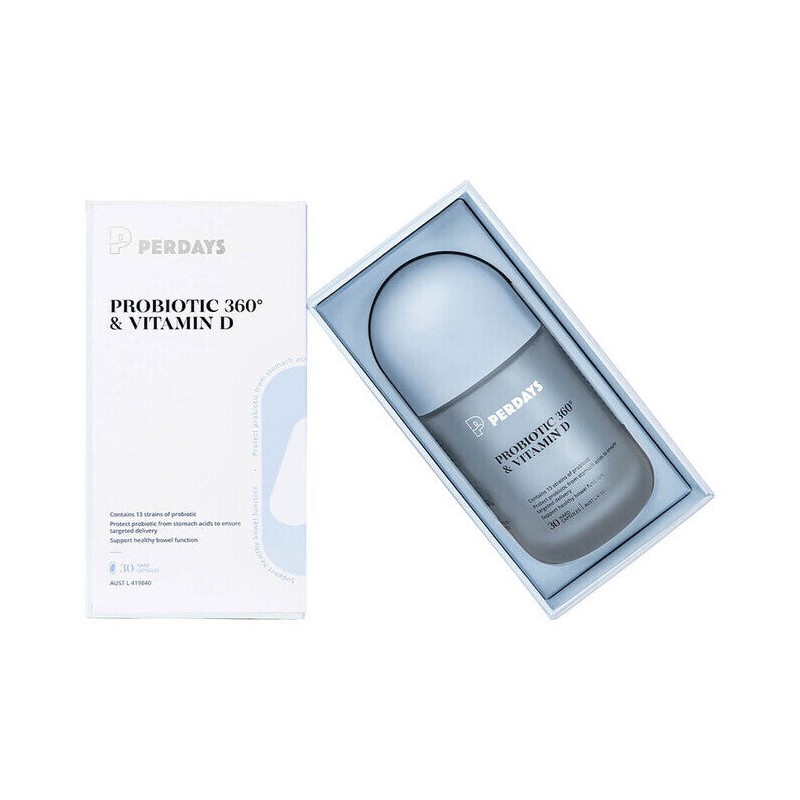 Perdays Probiotic 360° & Vitamin D, 30 Capsules