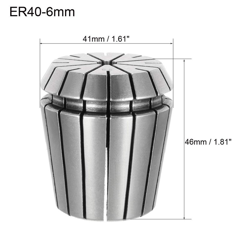 sourcing map ER40 6mm Spring Collet Chuck for CNC Engraving